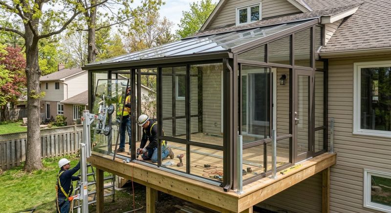 Deck Enclosure Installation in Dallas, TX
