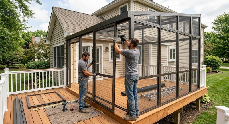 Deck Enclosure Construction in Dallas, TX